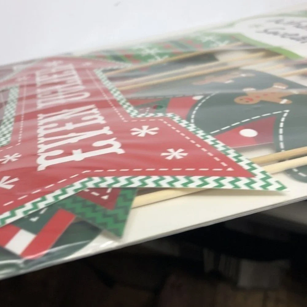 Christmas Ugly Sweater Party Photo‎ Stick Props Awards Apparel Accessories 12pc